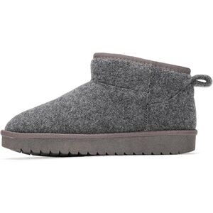 Women Dark GreySuede Water Resistant with Memory Foam Genuine Leather Ankle Boot